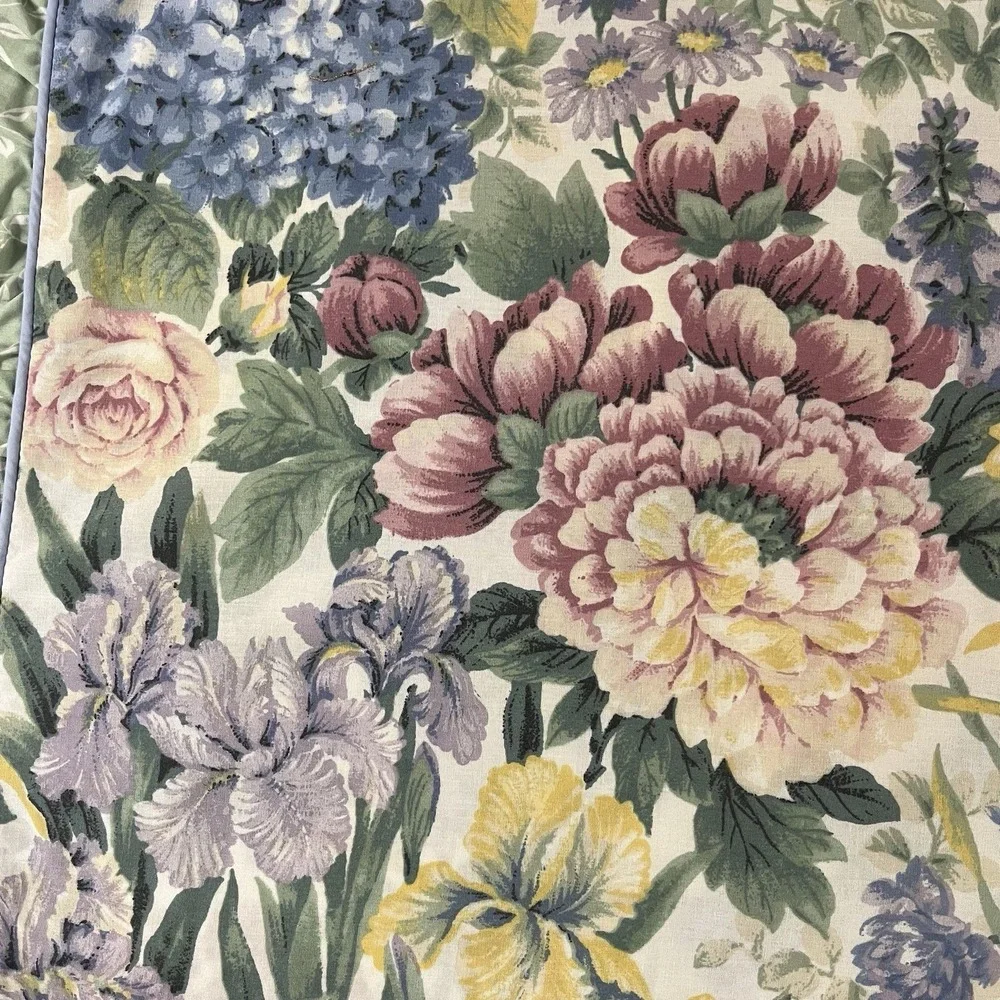 Glynda Turley's Flower‎ Garden 3 Pillow Shams King Eyelet Ruffle Cottage Shabby
